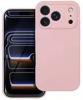 Oem dėklas iPhone 18 Pro / 17 Pro, silikoninis, 2 mm (didelė anga), suderinamas su MagSafe, pudros rožinės spalvos