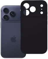 Dėklas Oem Case for iPhone 18 Pro Max / 17 Pro Max Silicone 2mm (camera protection) juoda