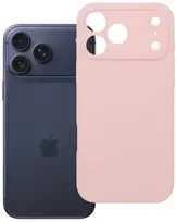 Dėklas Oem iPhone 18 Pro Max / 17 Pro Max silikoninis dangtelis 2 mm (su fotoaparato apsauga) pudros rožinė