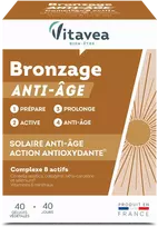 VITAVEA Bronzage Anti-age, 40 augalinės kilmės kapsulių