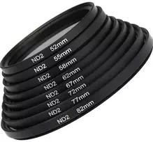 82mm ND2 filtras, neutralus tankio filtras ND2, 1 žingsnio ND filtras, 82 mm neutralaus tankio filtras, ND2 objektyvo filtras