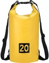 Sausas maišas vandeniui atsparus krepšys, geltonas vandeniui atsparus maišas, 20 l, sausas krepšys, hermetinis maišas, neperšlampamas maišas, neperšlampamas krepšys