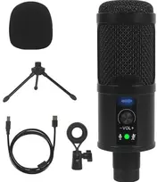 Aukštos kokybės USB kondensatorinis mikrofono rinkinys su trikojo stovu, USB mikrofonas, kondensatorinis mikrofonas, mikrofonas su stovu, mikrofono komplektas