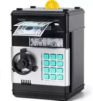 Seifas – taupyklė su PIN kodu, juoda, elektroninė taupyklė, seifinė taupyklė, PIN kodu užrakinama taupyklė