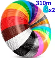 3D rašiklio siūlų rinkinys 310 m su silikoniniais pirštų apsaugais, 3D rašiklio filamentų rinkinys, 3D pieštuko siūlai, 3D rašiklio užpildas