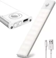 LED lempa su judesio jutikliu, 60 cm, lempa su judesio detektoriumi, judesio sensoriaus lempa, LED šviestuvas su judesio jutikliu, LED juostinė lempa su judesio davikliu