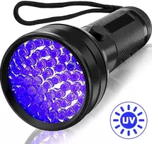 UV žibintuvėlis, 51 LED, ultravioletinis, UV lempa, ultravioletinis žibintuvėlis, UV LED žibintuvėlis