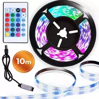 USB RGB LED juosta 10 m su nuotolinio valdymo pultu, USB LED juostelė, RGB LED juostelė, šviesos diodų juosta, spalvota LED juosta