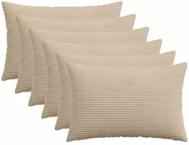 Pagalvėlės užvalkalas 6 pcs HEERLEN Taupe 50 x 75 cm mančester