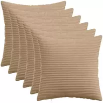 Pagalvėlės užvalkalas 6 pcs HEERLEN Ruda 50 x 50 cm mančester