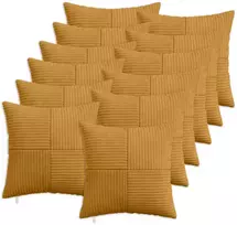 Pagalvėlės užvalkalas 12 pcs ALMELO Geltona 50 x 50 cm