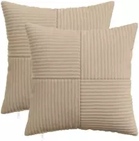 Pagalvėlės užvalkalas 2 pcs ALMELO Taupe 50 x 50 cm mančester