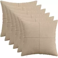 Pagalvėlės užvalkalas 6 pcs ALMELO Taupe 50 x 50 cm mančester