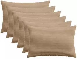 Pagalvėlės užvalkalas 6 pcs HEERLEN Ruda 50 x 75 cm mančester