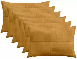 Pagalvėlės užvalkalas 6 pcs ALMELO Geltona 50 x 75 cm mančester