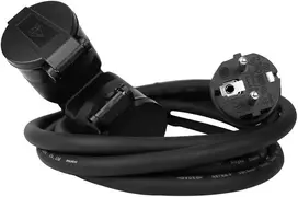 Hand Pro lauko ilgintuvas dvigubas, guminis, 31,5 mm, 10 m, IP44, SCHUKO juodas HAND