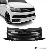 Priekinės Grotelės be ženkliuko skirtos VW Transporter T6 (15-19), juodos blizgios