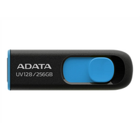 ADATA | USB Flash Drive | UV128 | 256GB | USB Type-A | Black/Blue | AUV128-256G-RBE