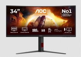 AOC G4 CU34G4/69, 86.4 cm (34"), 3440 x 1440 pixels, 1 ms, Black, Red