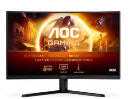 AOC G4 CQ32G4VE, 80 cm (31.5"), 2560 x 1440 pixels, Quad HD, LCD, 1 ms, Black, Grey