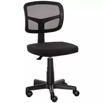 Vinsetto Biuro kėdė Ergonomiška rašomojo stalo kėdė, Reguliuojamo aukščio pasukama kėdė, Erdvę taupanti juoda