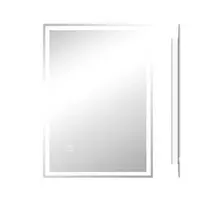 HOMCOM Vonios Veidrodis su Apšvietimu 70 x 50 cm LED Veidrodis su Atminties Funkcija Sieninis Veidrodis su Jutikliniu Jungikliu, Nesibraižantis Apšviestas Veidrodis su 3 Šviesos Spalvomis Baltas