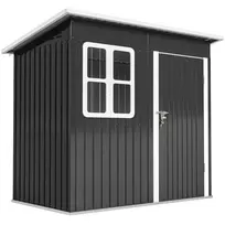 Sodo namelis su vienšlaičiu stogu, įrankių namelis 2,55 m², 221 x 133 x 190/173 cm, pilka