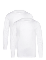 Björn Borg - Core Slim Long Sleeve T-Shirt 2P - Marškinėliai ilgomis rankovėmis - Balta