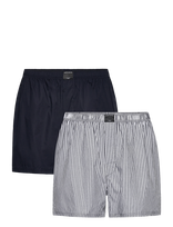 Björn Borg - Cotton Stretch Woven Boxer Shorts 2P - Bokseriai - Tamsiai mėlyna