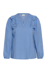 Kaffe Curve - Kcsavina Blouse - Marškinėliai ilgomis rankovėmis - Mėlyna