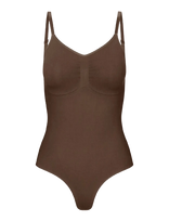 LYKKELAND Ateliér - Coco Shapewear Bodysuit - Chocolate - Laisvalaikio marškinėliai - Ruda