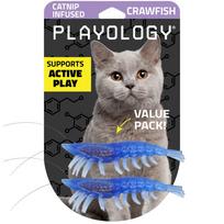 Krevetės katėms su katžole "Playology Pouncing Crawfish 2-pack"