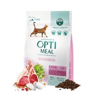 Optimeal™ Visavertis sausas maistas suaugusioms jautrio virškinimo katėms – ėriukas 4 - 10kg. 200g