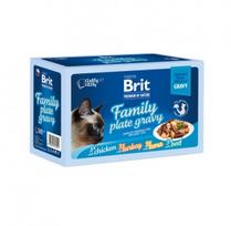 Brit Premium Cat konservai katėms maiš. Fillets in Gravy Family Plate 1020g. (85g. * 12vnt.)