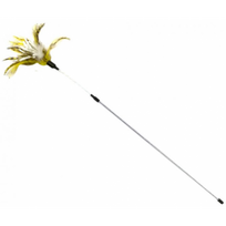 GIMCAT žaislas katėms lanksti lazdelė su popierinėmis spiralėmis ir plunksnomis, 62cm