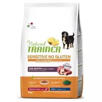 NATURAL TRAINER ADULT DOG SENSITIVE NO GLUTEN M/M DUCK (antiena) 3kg.