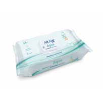 Aqua Wet Wipes For Baby Soft & Care Drėgnos servetėlės vaikams 64 vnt.