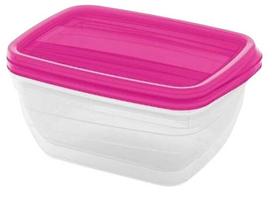 Maisto dėžučių rinkinys Curver Vedo 0803510251, 1.3 l, 18.5 cm x 13.5 cm, rožinė sp., 2 vnt.