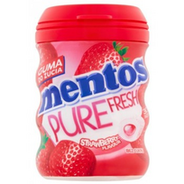 MENTOS Pure Fresh Strawberry kramtomoji guma, skardinė (30) 60g