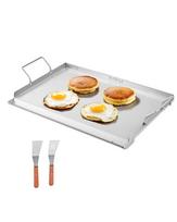 Nerūdijančio plieno stačiakampė keptuvė, 23x16 colių, dujinė, BBQ ir teppanyaki