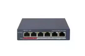 Hikvision DS-3E1106P-EI tinklo komutatorius Valdomas Fast Ethernet (10/100) Maitinimas per Eternetą (PoE) Pilka