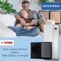 Oras-vanduo šilumos siurblys NIBE S2060+VVM 225