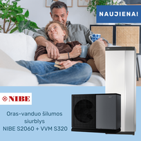 Oras-vanduo šilumos siurblys NIBE S2060+VVM S320