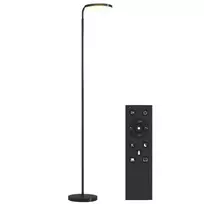 LED grindinis šviestuvas su magnetiniu nuotolinio valdymo pulteliu, lanksčiai reguliuojamas, pasukamas, metalinis, juodas