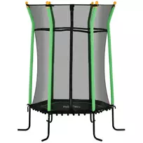 Vaikiškas batutas su apsauginiu tinklu Ø163,5 cm, iki 50 kg, skirtas 3-10 metų vaikams, žalias