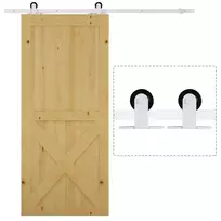 Stumdomų durų furnitūros rinkinys 183 cm, stumdomų durų sistema, Balta