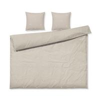 Smėlio spalvos iš medvilninio perkelio dvigulė/itin ilga patalynė 200x220 cm Daisy – JUNA