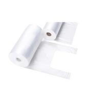 Pakavimo maišeliai, su rankena, 24 / 5 x 45 cm, 8 mk, HDPE,  ritinėlyje 500 vnt., 1,1 kg