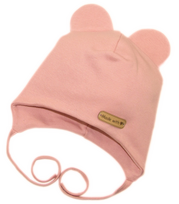 Kepurytė kūdikiui "Love" - Powder pink