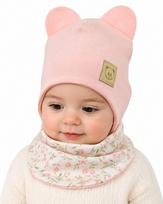 Kepurytė ir kaklaskarė kūdikiui "Candy pink" 